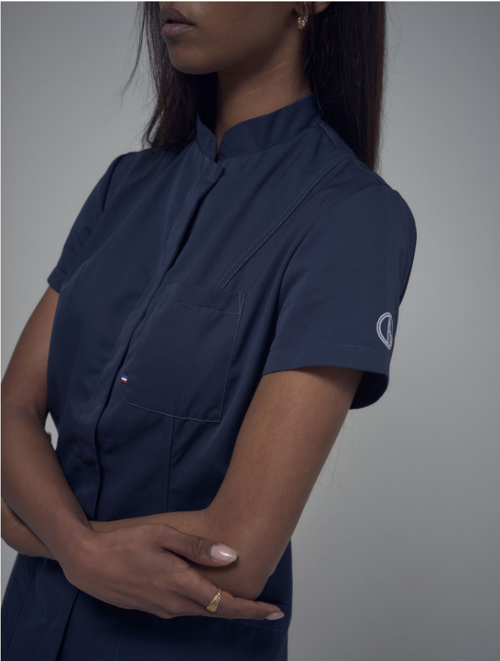 Blouse médicale femme boutons à trois poches Héra