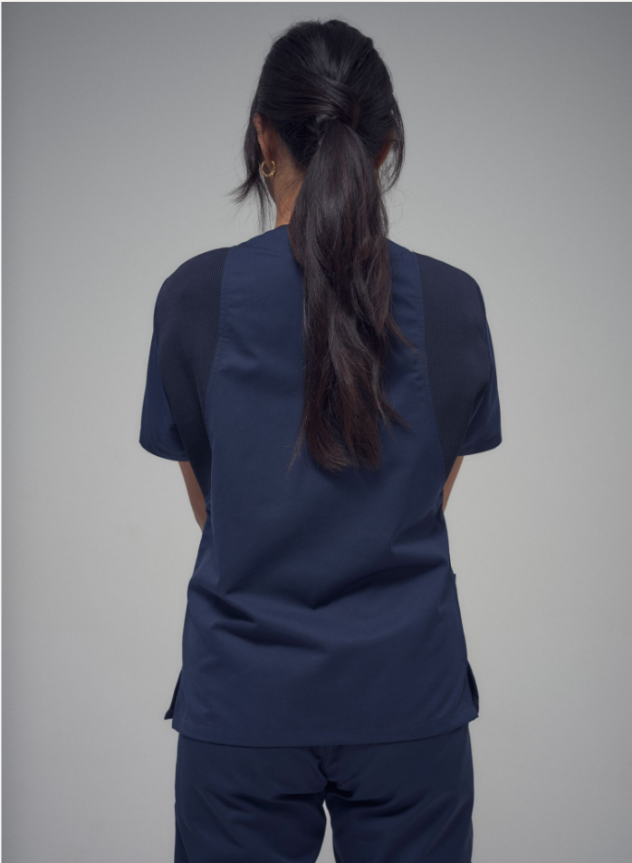 Blouse médicale femme à trois poches et col en V Vénus