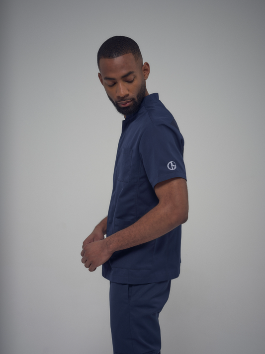 Blouse médicale homme boutons à trois poches Poséidon