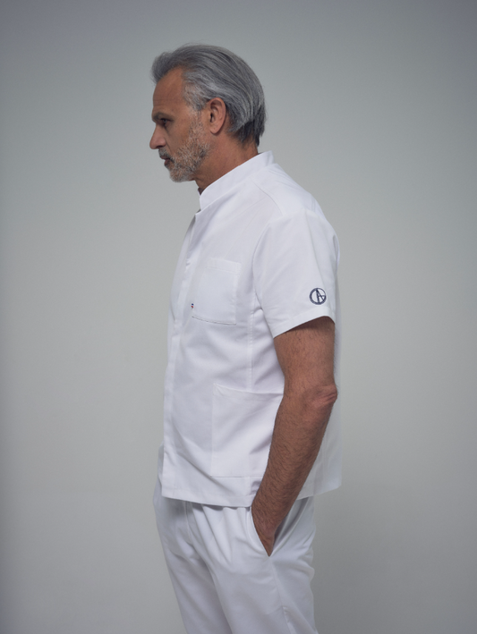 Blouse médicale homme boutons à trois poches Poséidon