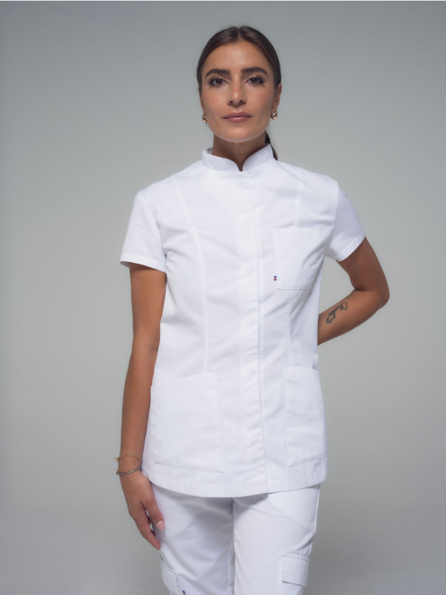 Blouse femme boutons à trois poches Héra