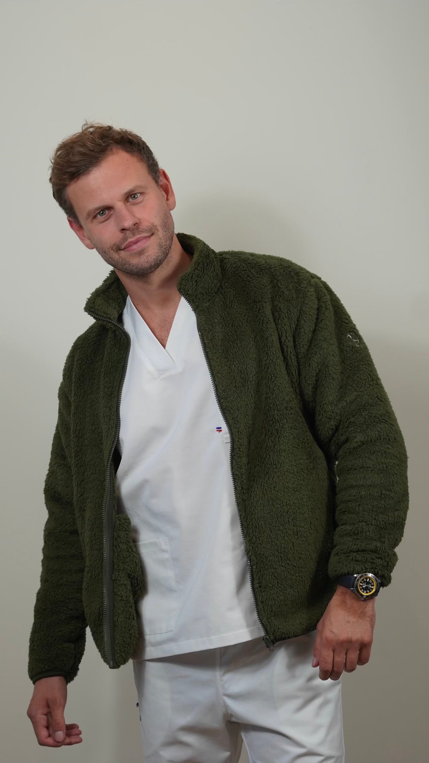 Polaire homme vert sapin Collection tempête