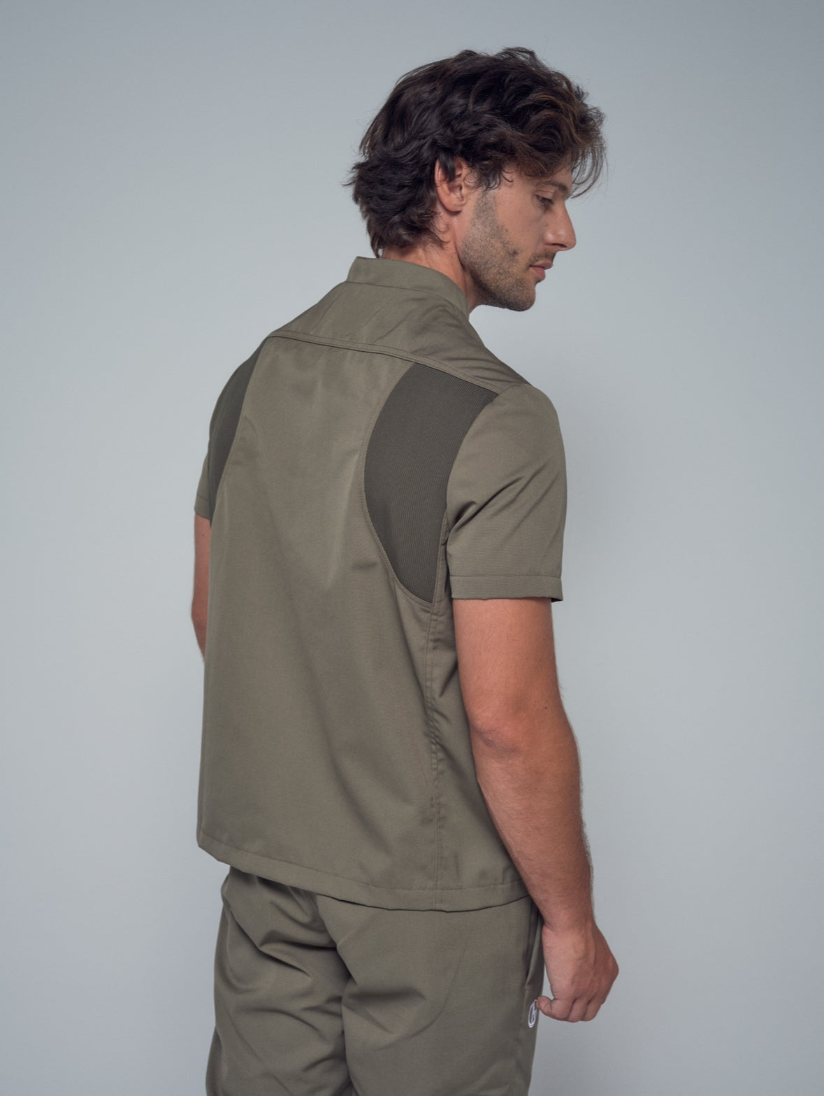 Blouse homme boutons à trois poches kaki Apollon