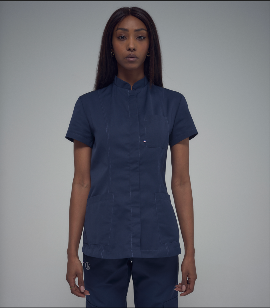 Blouse médicale femme boutons à trois poches Héra