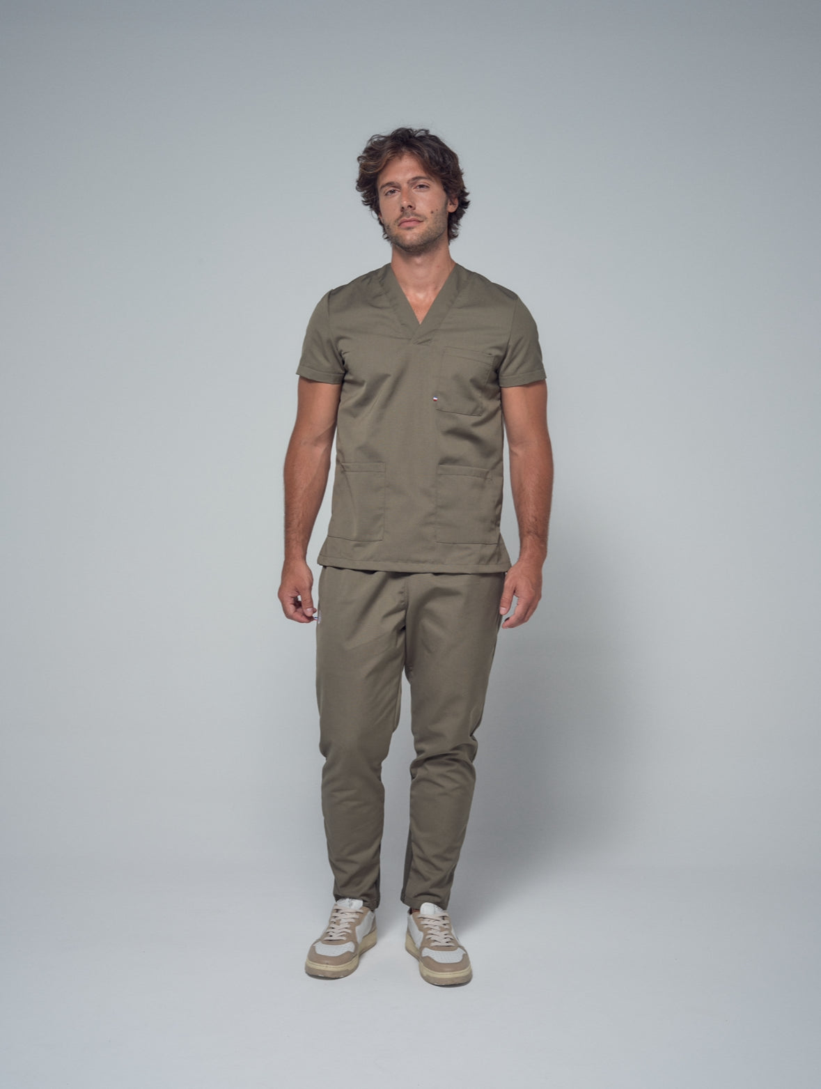 PREVENTES - Pantalon médical homme coupé Chino kaki Mercure